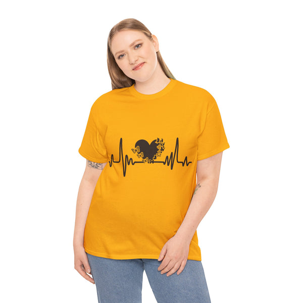 Love is Life Line Plus Size Women Heavy Cotton Tee