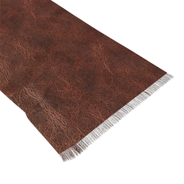 Faux Brown Leather Light Woman Scarf