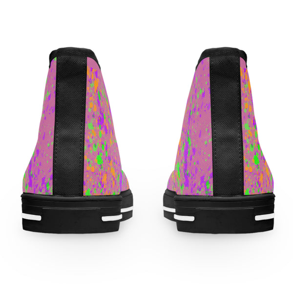 Pink Splash Women's High Top Sneakers
