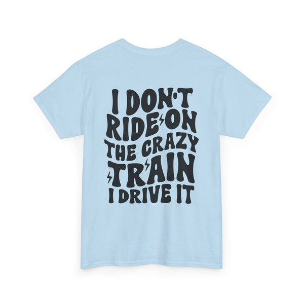 Ride the Train Women Heavy Cotton Tee T-Shirt