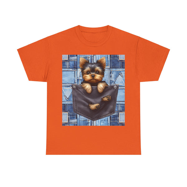 "Denim Dog Patch" Plus Size Women Heavy Cotton Tee T-shirt