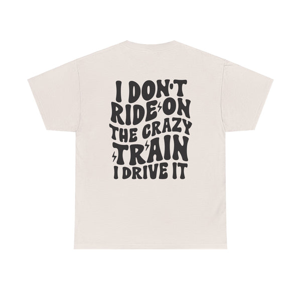 Ride the Train Women Heavy Cotton Tee T-Shirt