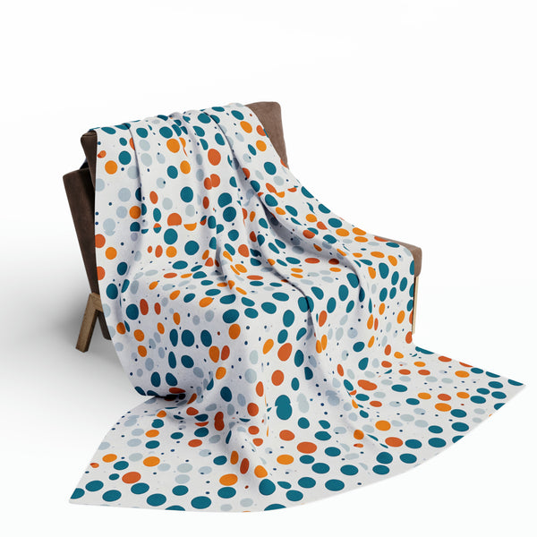 Spring Polka Dots Arctic Fleece Throw Blanket