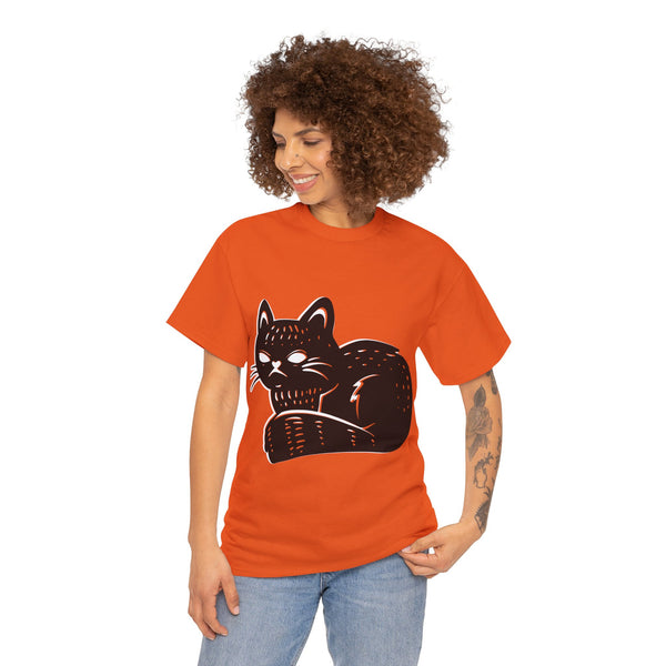 "Black Cat" Plus Size Women Heavy Cotton Tee T-Shirt