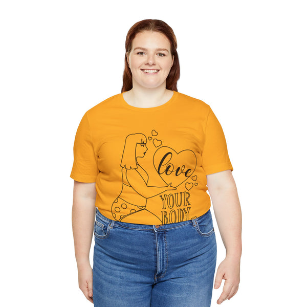 Body Positive Plus Size Woman Jersey Short Sleeve Tee T-Shirt