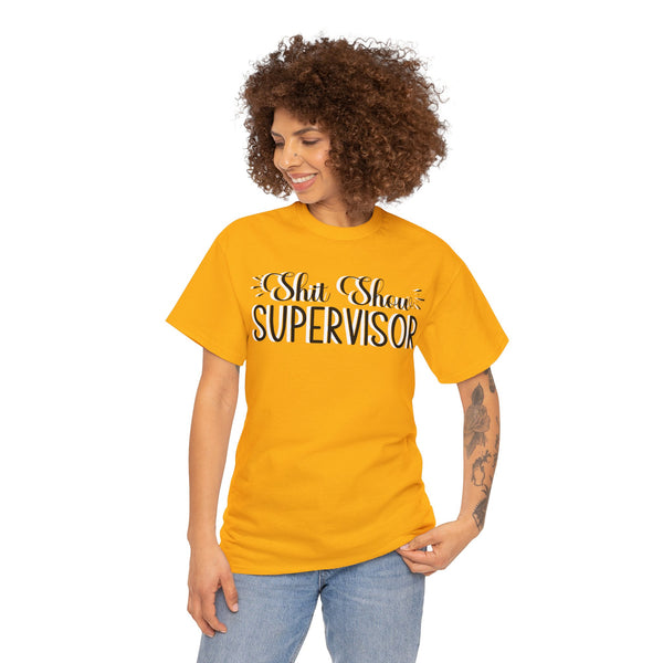 Sh*t Show Supervisor Plus Size Women Heavy Cotton Tee
