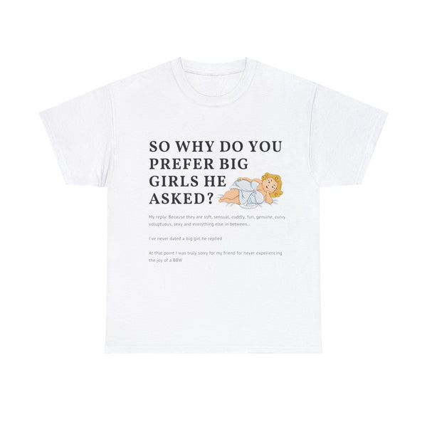 Why Big Girls Plus Size Women Heavy Cotton Tee
