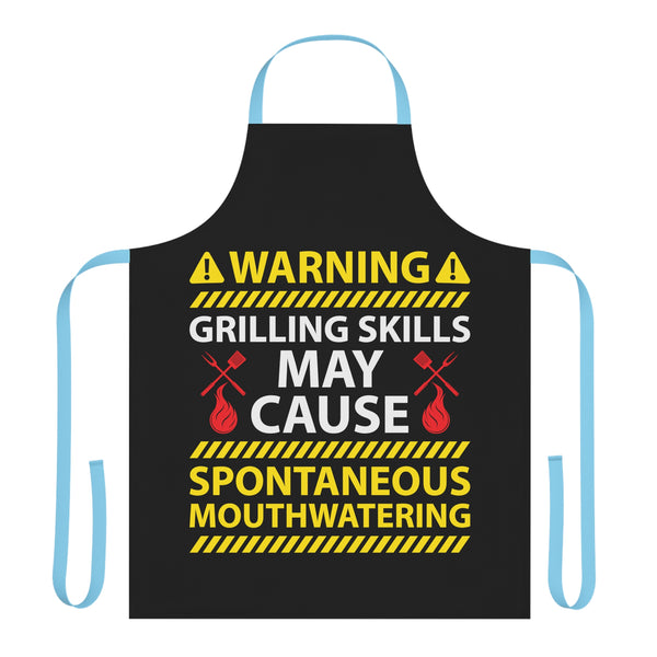 "Grilling Skills" Woman Apron, 5-Color Straps