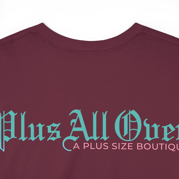 "Plus All Over" Plus Size Women Heavy Cotton Tee T-shirt