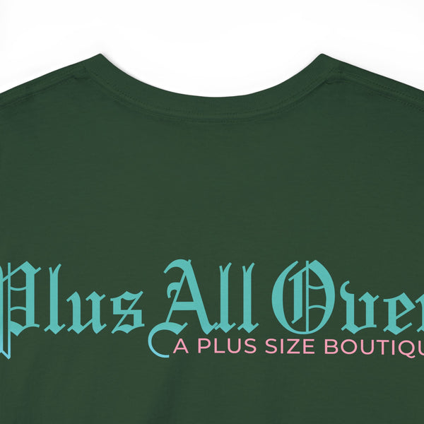 "Plus All Over" Plus Size Women Heavy Cotton Tee T-shirt