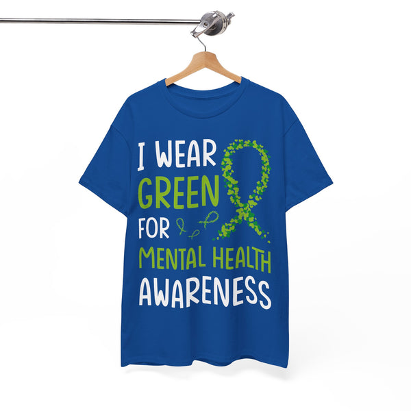 "Mental Health Awareness" Woman Crewneck T-Shirt: Focus on the Good - Unisex Heavy Cotton Tee