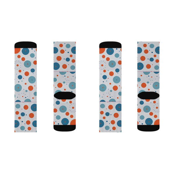 White Polka Dots Sublimation Woman Socks
