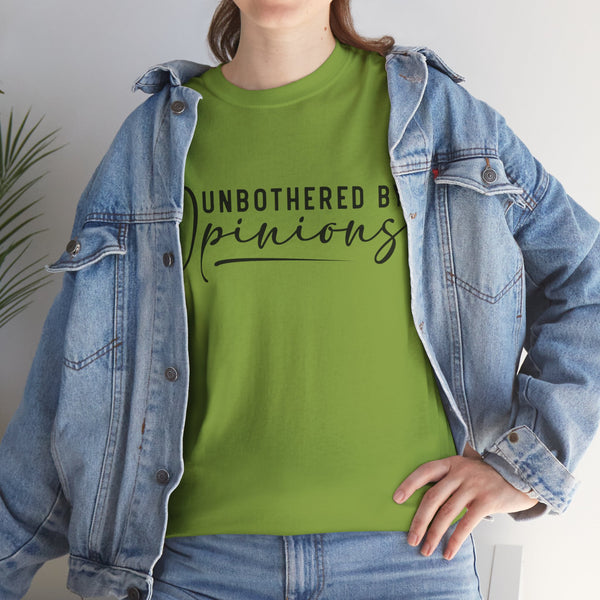 "Unbothered By Opinions" Plus Size Women Heavy Cotton Tee