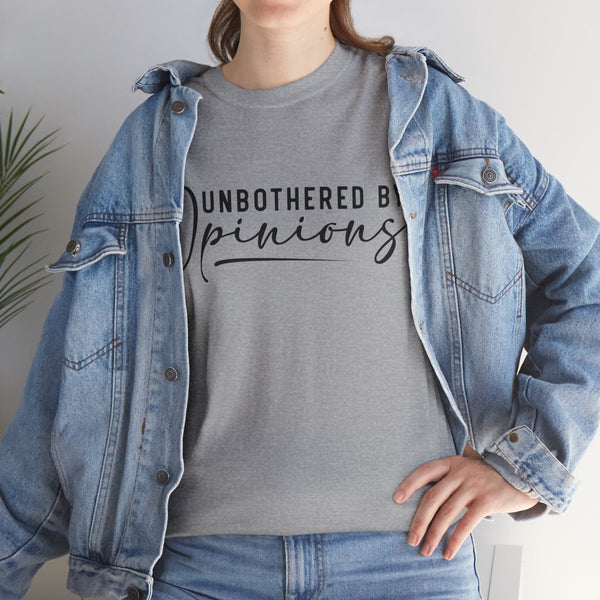"Unbothered By Opinions" Plus Size Women Heavy Cotton Tee