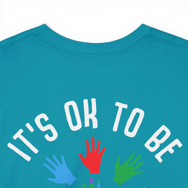 Autism Awareness "Be Kind" Plus Size Women Heavy Cotton Tee