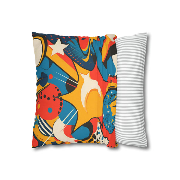 Cartoon Spun Polyester Square Pillowcase