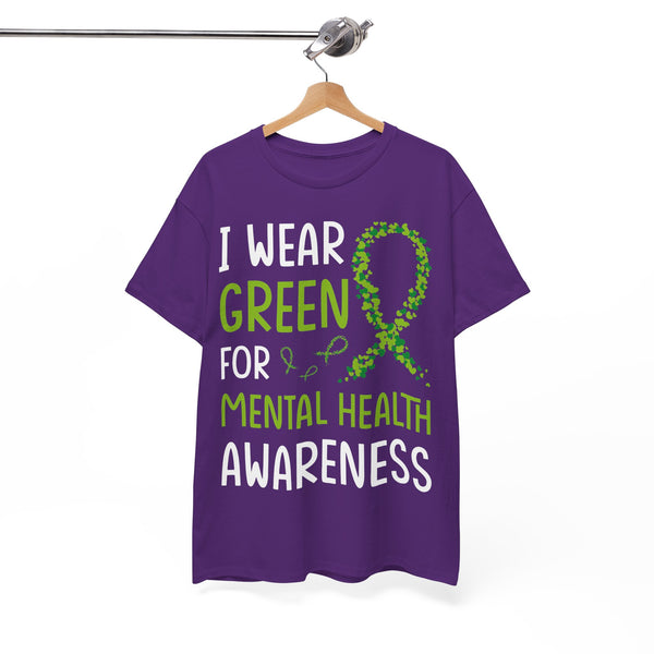 "Mental Health Awareness" Woman Crewneck T-Shirt: Focus on the Good - Unisex Heavy Cotton Tee