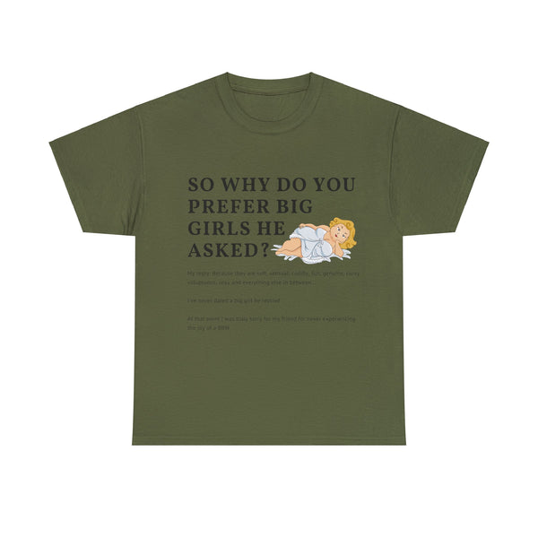 Why Big Girls Plus Size Women Heavy Cotton Tee
