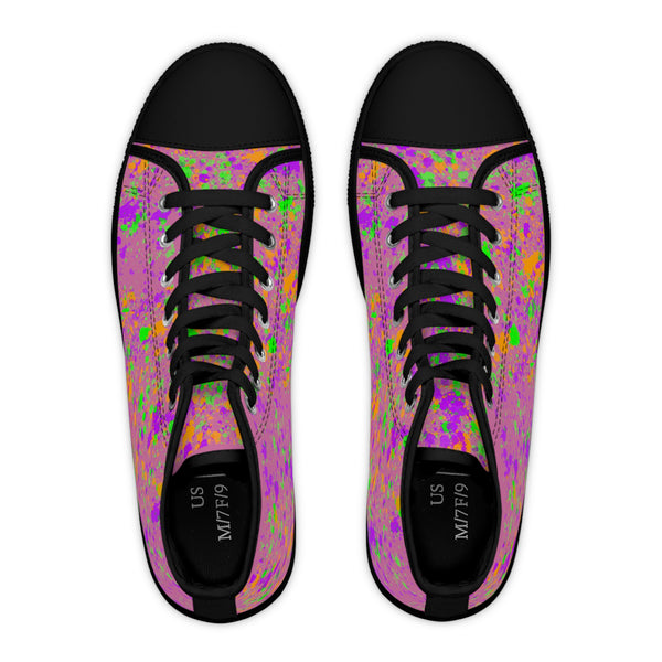 Pink Splash Women's High Top Sneakers
