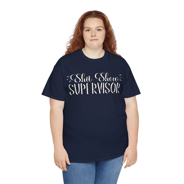Sh*t Show Supervisor Plus Size Women Heavy Cotton Tee