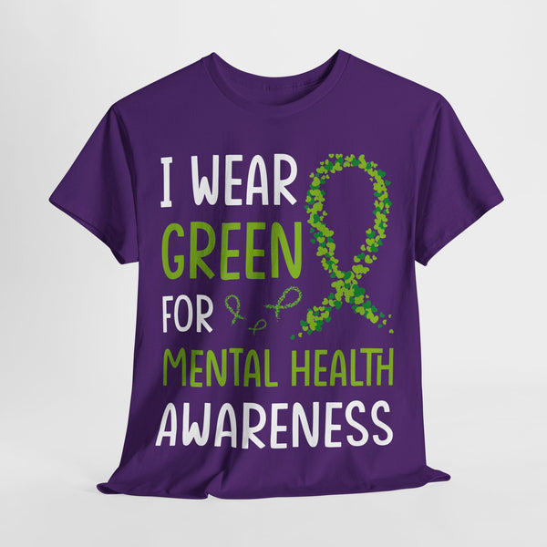 "Mental Health Awareness" Woman Crewneck T-Shirt: Focus on the Good - Unisex Heavy Cotton Tee