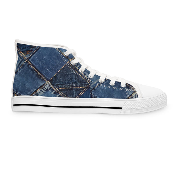 Denim Women's High Top Sneakers
