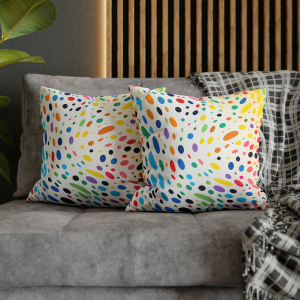 Spawn Polka Dots Spun Polyester Square Pillowcase