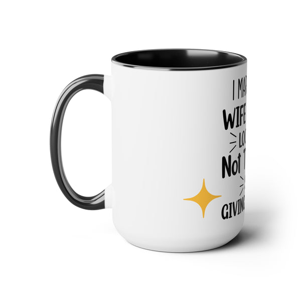 "Wife Looks" Mother's Day Two-Tone Coffee Mugs Cup, 15oz