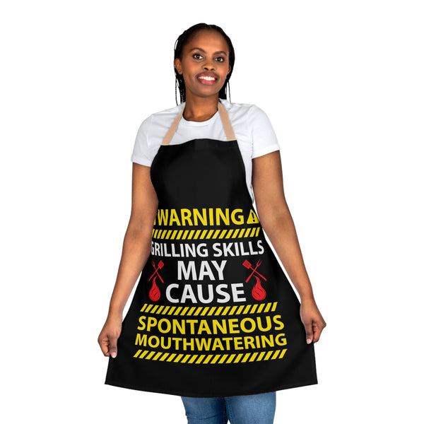 "Grilling Skills" Woman Apron, 5-Color Straps