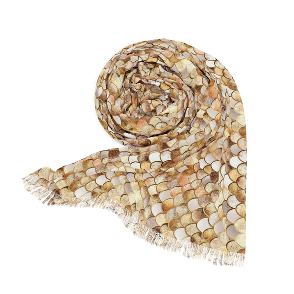 Gold Fish Scale Woman Light Scarf