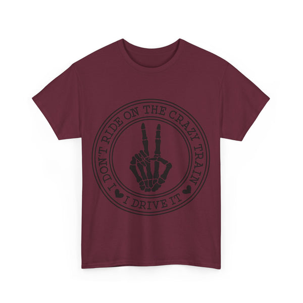 Ride the Train Women Heavy Cotton Tee T-Shirt
