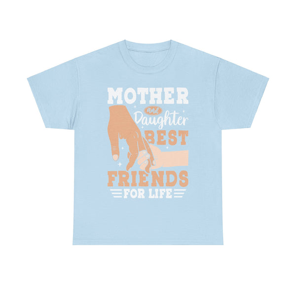 "Mom & Daughter Best Friends" Plus Size Women Heavy Cotton Tee T-Shirt