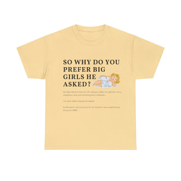 Why Big Girls Plus Size Women Heavy Cotton Tee