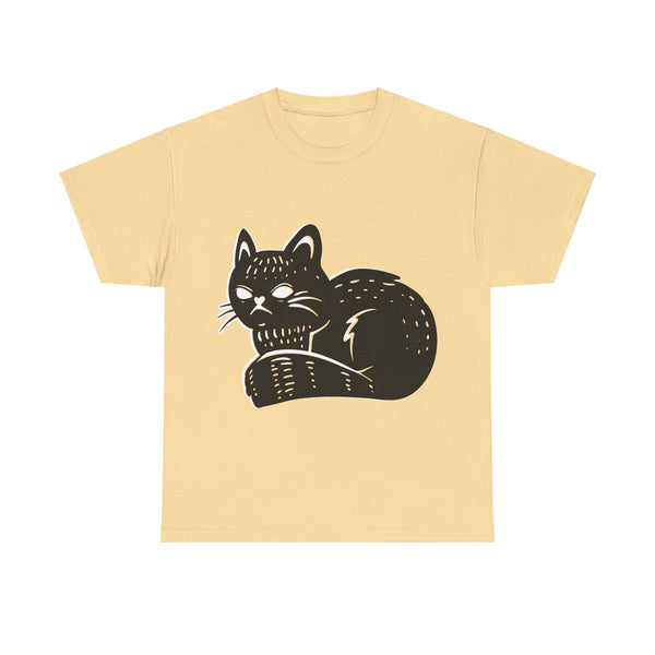 "Black Cat" Plus Size Women Heavy Cotton Tee T-Shirt