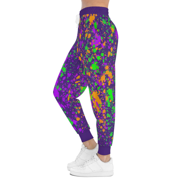 Purple Splash Athletic Woman Joggers