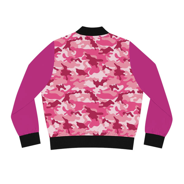 Pink Camo Women's Bomber Jacket