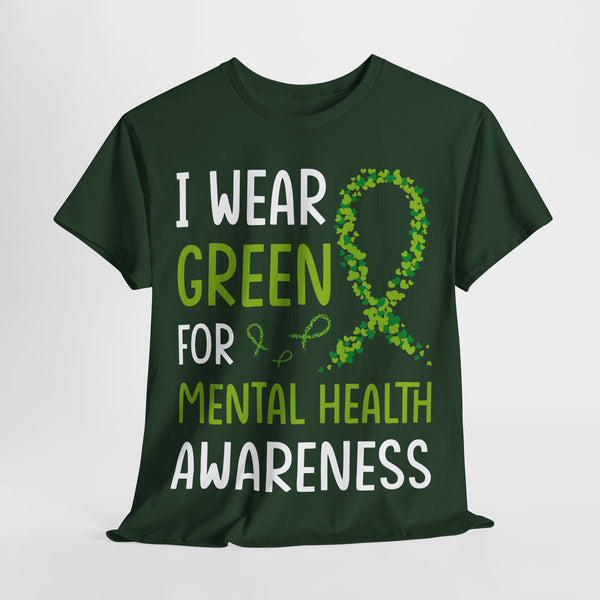 "Mental Health Awareness" Woman Crewneck T-Shirt: Focus on the Good - Unisex Heavy Cotton Tee