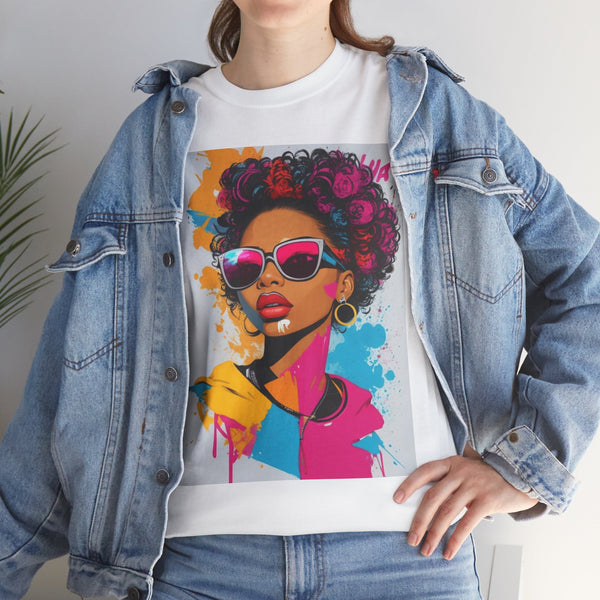 "Black Women" Woman Crewneck T-Shirt: Focus on the Good - Unisex Heavy Cotton Tee