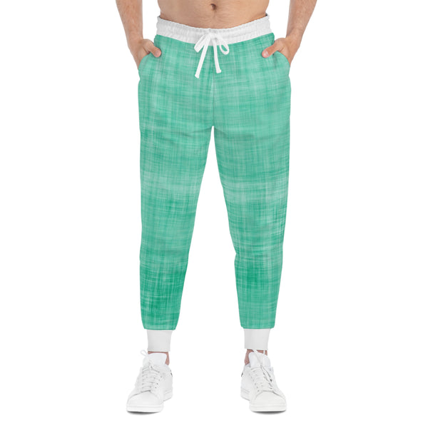 Teal Denim Athletic Woman Joggers