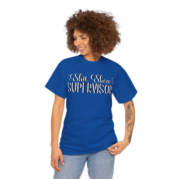 Sh*t Show Supervisor Plus Size Women Heavy Cotton Tee