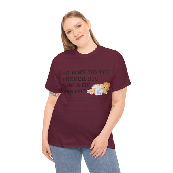 Why Big Girls Plus Size Women Heavy Cotton Tee