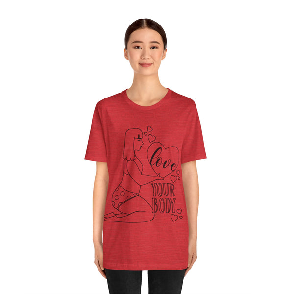 Body Positive Plus Size Woman Jersey Short Sleeve Tee T-Shirt