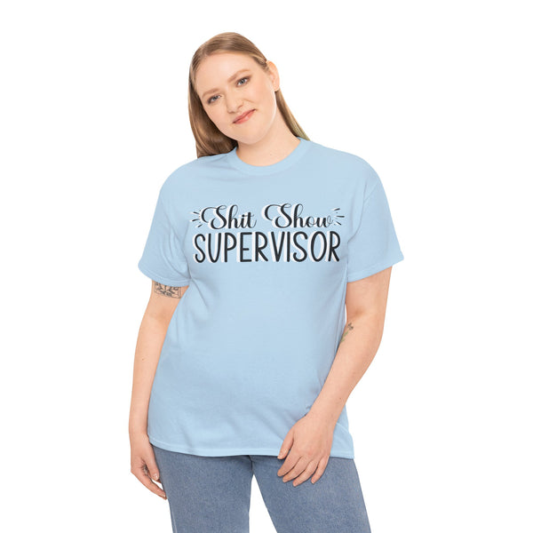 Sh*t Show Supervisor Plus Size Women Heavy Cotton Tee
