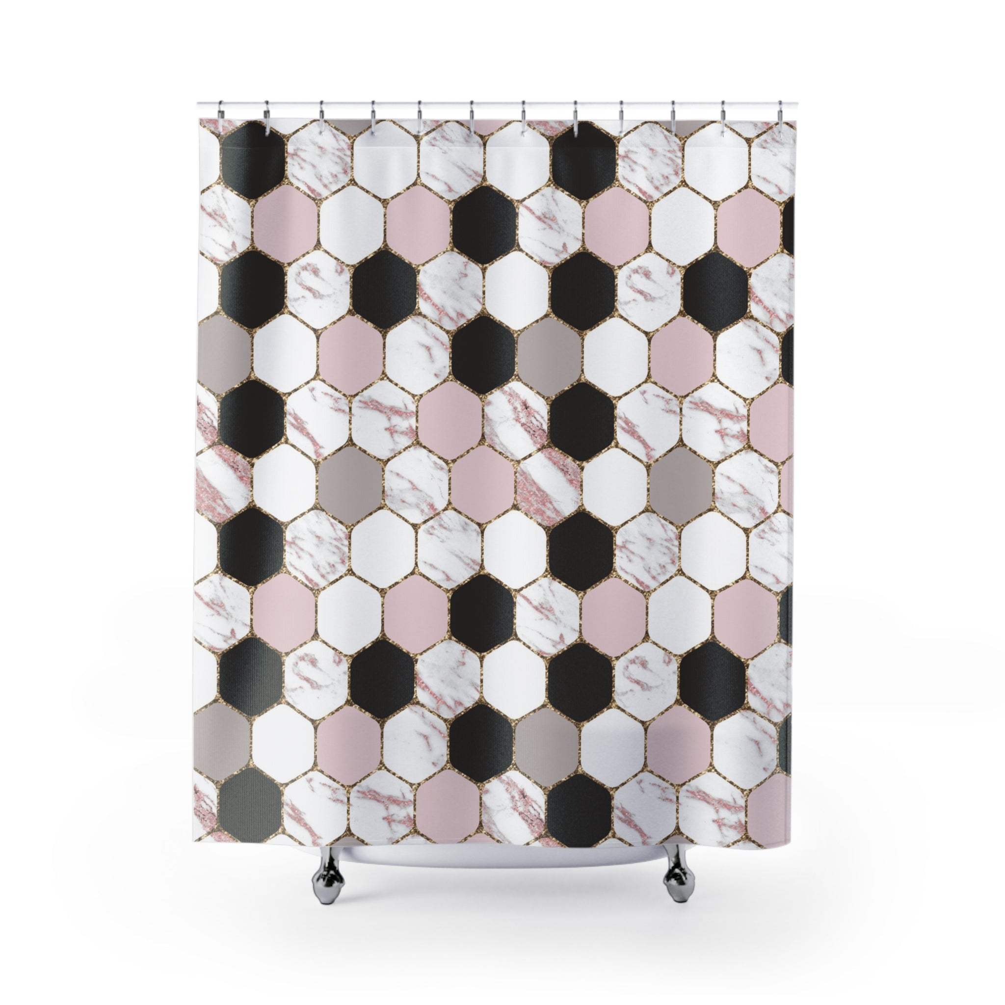 Marble Dot Pattern Shower Curtains