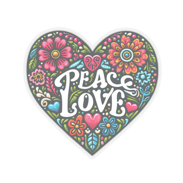 Peace & Love Kiss-Cut Stickers