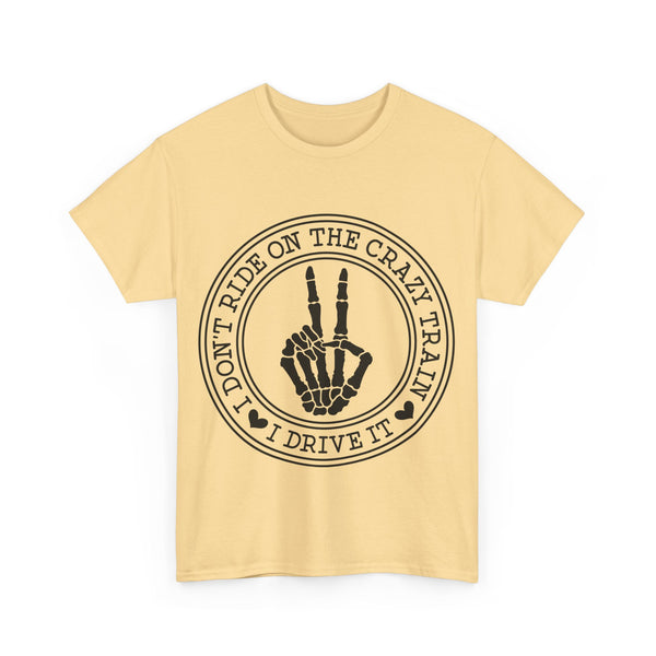 Ride the Train Women Heavy Cotton Tee T-Shirt