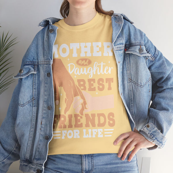 "Mom & Daughter Best Friends" Plus Size Women Heavy Cotton Tee T-Shirt