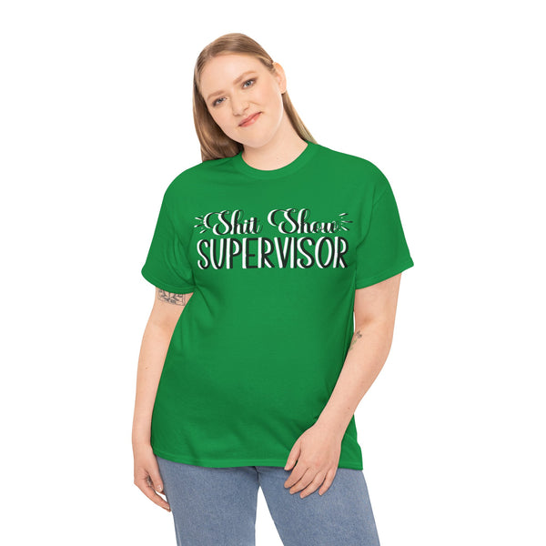 Sh*t Show Supervisor Plus Size Women Heavy Cotton Tee