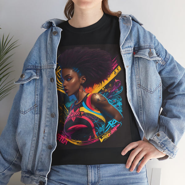 "Black Women" Woman Crewneck T-Shirt: Focus on the Good - Unisex Heavy Cotton Tee