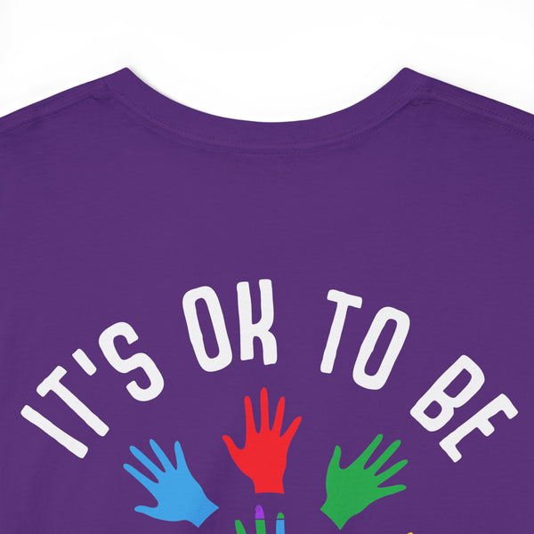 Autism Awareness "Be Kind" Plus Size Women Heavy Cotton Tee